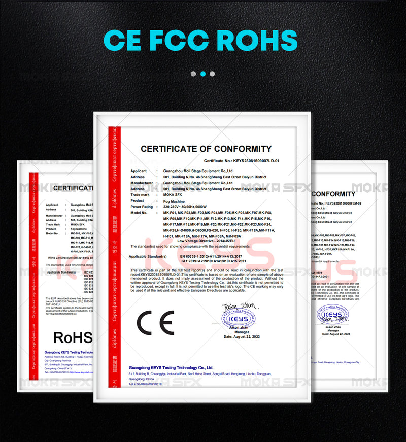 MOKA SFX MK-F23  Silent Fog Machine 1200W Professional Fog Machine with Flight Case