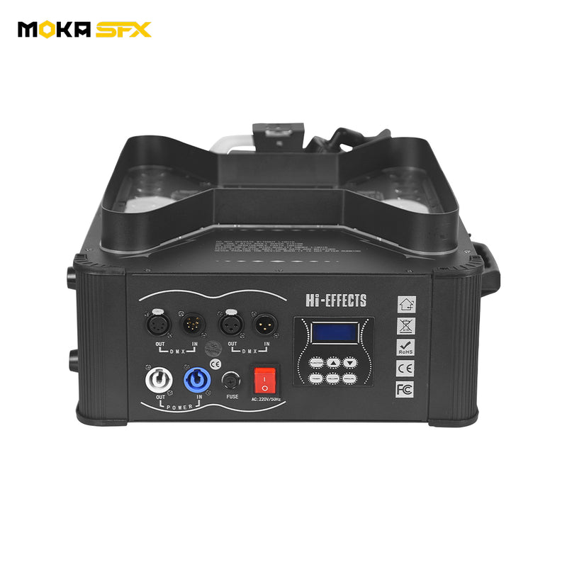 MOKA SFX H-F01 1500w Hi-Super Jet LED Fog Machine Instant Stop Dmx/Remote Control