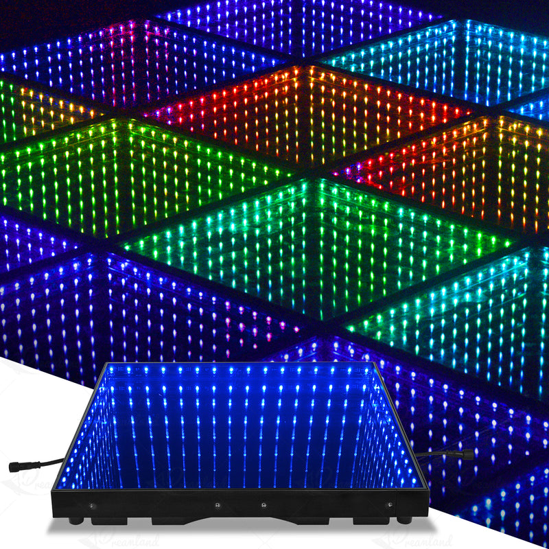 MOKA SFX MK-LD03C Dance Floor Stage Light with Flight Case Wired Infinite Abyss 3D LED Dance Floor with Flight Case