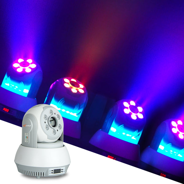 MOKA SFX 4 en 1 Rgbw Cabeza móvil Patter Lámpara de teñido Luz de escenario Ktv Show Dj Luz Disco láser Luz estroboscópica integrada
