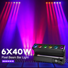 MOKA SFX 6*40W RGBW 4in1 LED Zoom Beam Wash Bar Luz con cabezal móvil para Dj Party Club Stage Event