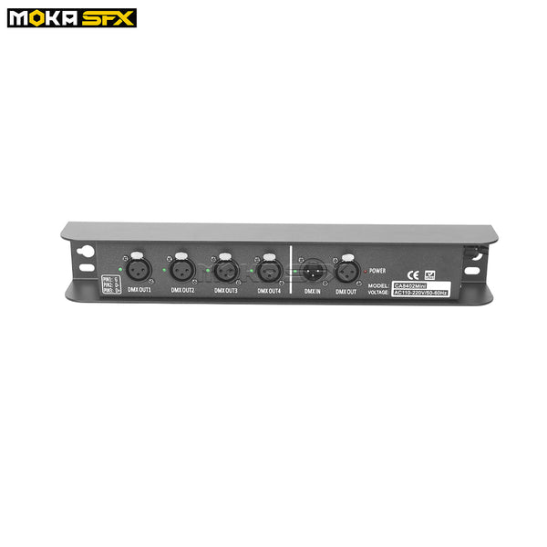 MOKA SFX CA8402Mini 4 Way DMX Distributor Signal Amplifier DMX512