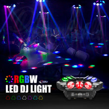 MOKA SFX Nine-headed Bird Moving Head Beam Light RGBW Party Disco DJ Light DMX512 with Sound Control Stage Lighting Party Disco Club