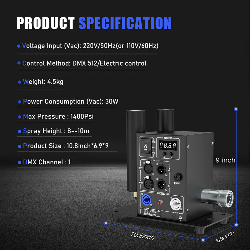 MOKA SFX MK-C10A Double Nozzle DMX512 Control Digital CO2 Jet Machine