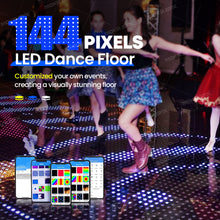 MOKA SFX MK-LD04C 144 (12*12) Azulejos de piso de baile LED interactivos de inducción digital de píxeles