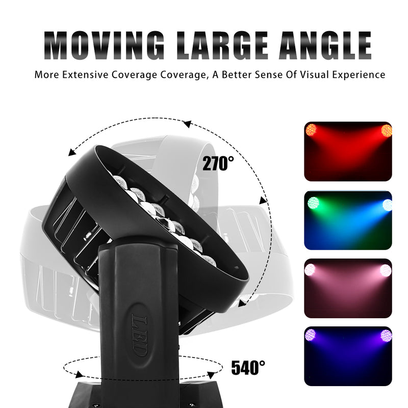 MOKA SFX 36*18W 6 IN 1 RGBW+UV LED Moving Head  Wash Light