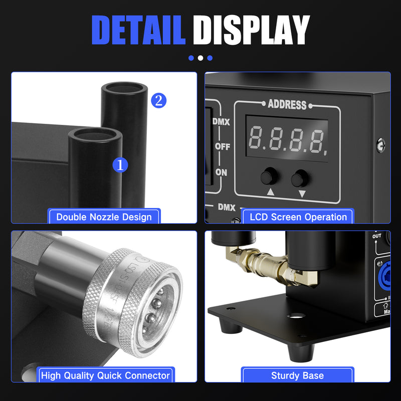 MOKA SFX MK-C10A Double Nozzle DMX512 Control Digital CO2 Jet Machine