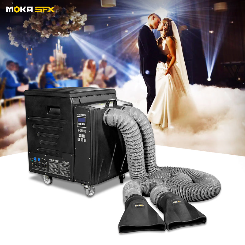 MOKA SFX H-D6000 Super Dual Output 6000W DMX/Remote Dry Ice Fog Machine