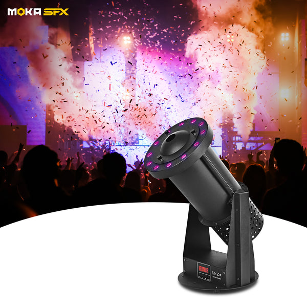 MOKA SFX MK-CN06A 12x3W RGB 3IN1 LED DMX/Remote Control Stage Confetti Blower Machine