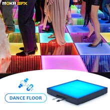 MOKA SFX MK-LD02 Rainbow Magnetic Interactive LED Dance Floor with Flight Case