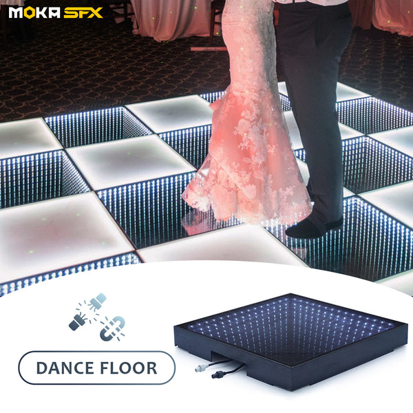 MOKA SFX MK-LD03 Mirror Infinity Abyss Magnetic 3D LED Dance Floor with Flight Case