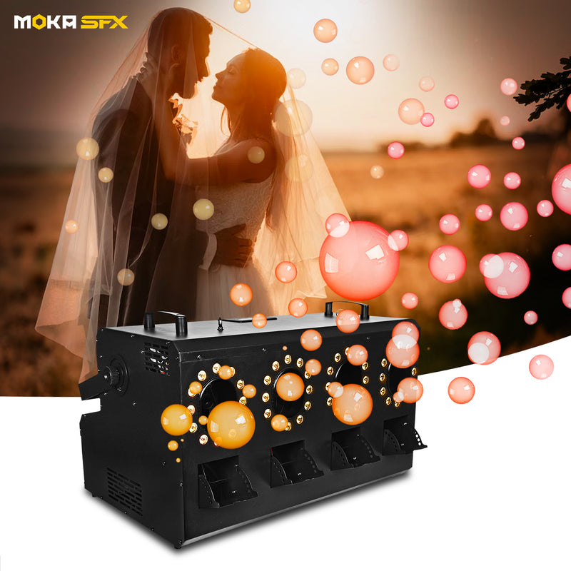 MOKA SFX MK-B12 4-Wheel LED Smoke Bubble Machine Metal Body