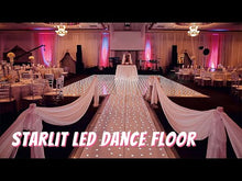 MOKA SFX MK-LD05A Wired Tempered Glass Starlight LED Dance Floor (White) with Flight Case