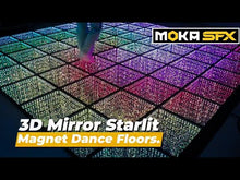 MOKA SFX MK-LD01A 3D LED Dance Floor with Wire/Magnet Mirror Starry Sky RGB Dance Floor LED with Flight Case